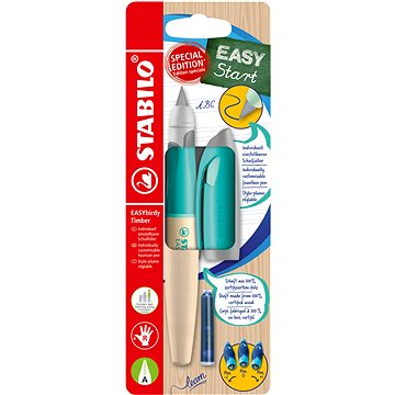 

STABILO EASYbirdy Timber pro praváky, hrot pro začátečníky, bombička v balení, zelené