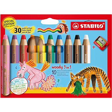 

STABILO woody 3 in 1 Anniversary Edition - 10 ks s ořezávátkem