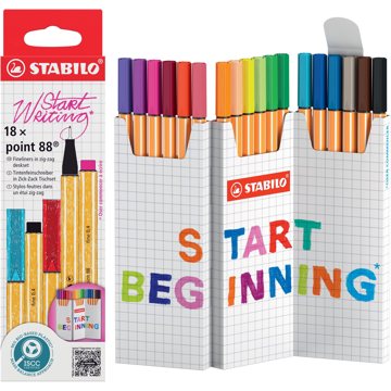 

STABILO point 88 Zick-Zack deskset, 18 barev