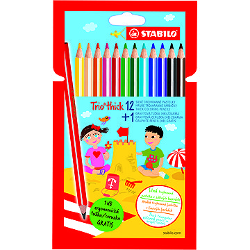STABILO Trio thick 12 barev + 1 tužka (HB)
