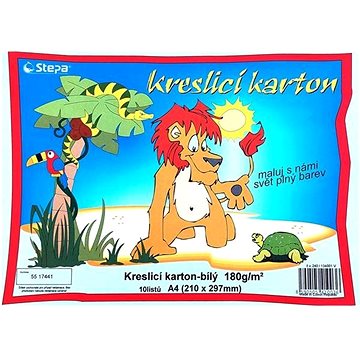 

STEPA kreslicí karton A4, 10 listů, 180g/m2, bílý