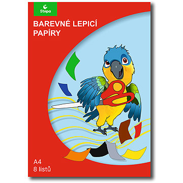 STEPA A4 lepicí, 8 listů, mix 8 barev