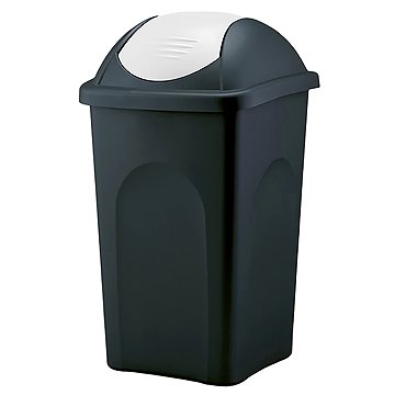 

Stefanplast Odpadkový koš - výkl., 30l, obdél., ČER/BÍ/ČRV, víko PH