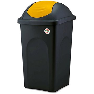 

Stefanplast Odpadkový koš - výkl., 60l, čtverc., ČER/ŽL, víko PH
