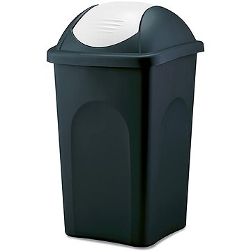 

Stefanplast Odpadkový koš - výkl., 60l, čtverc., ČER/BÍ,ČRV, víko PH