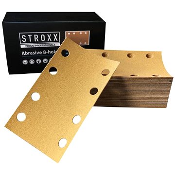 

STROXX Brusné papíry s otvory, zrnitost 180, rozměr 81 × 133 mm, 100 ks/bal