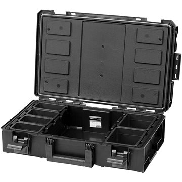 

STROXX Kufr na nářadí 200, 585 × 385 × 190 mm, 15,5 litrů, max. 50 kg, 6 multifunkčních přihrádek