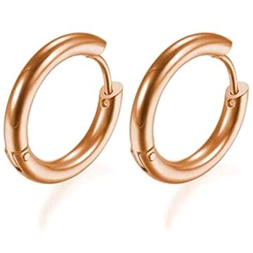 

STYLE4 Náušnice - otevírací kroužky 10 mm, ocel rose gold