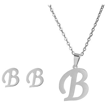 

STYLE4 Dárková sada šperků písmeno B, stříbrná ocel