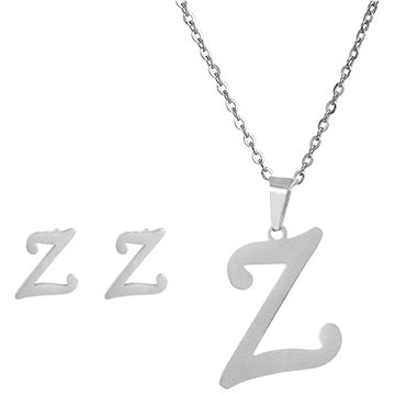 

STYLE4 Dárková sada šperků písmeno Z, stříbrná ocel