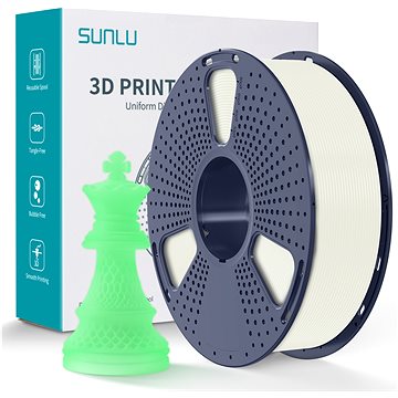 Sunlu PLA Glow in the dark 1kg,  White 
(White to Green)