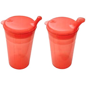 

Sundo Hrnek se dvěma víčky s krátkými náustky, nápoje, pokrmy, 250 ml, červená