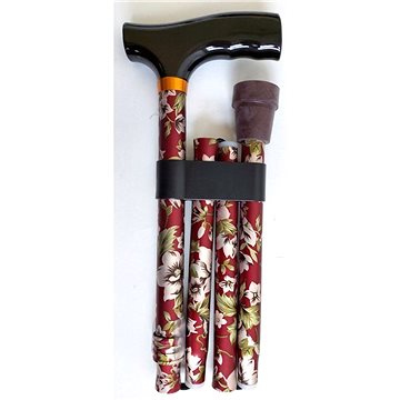 

Sundo Skládací podpůrná hůl, výška 85 - 95 cm, květinová burgundská