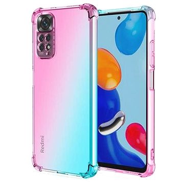 

TopQ Kryt Xiaomi Redmi Note 11 silikon Shock duhový mentolovo-růžový 71803