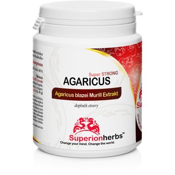 

Superionherbs Agaricus blazei Murill, Extrakt 40 % polysacharidů, 90 tobolek
