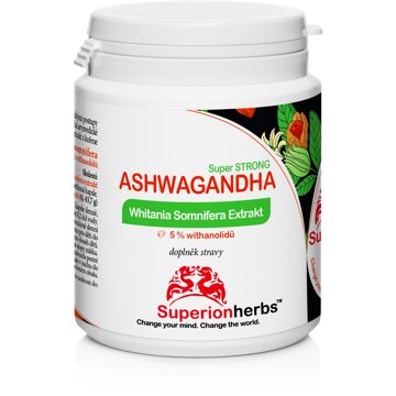 

Superionherbs Ashwagandha KSM-66®- extrakt z Ašvagandy s 5 % withanolidů, 90 tobolek