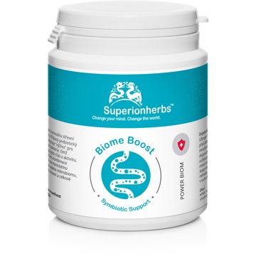 

Superionherbs Biome Boost - Probiotika a prebiotika pro střeva a imunitu, 90 tobolek