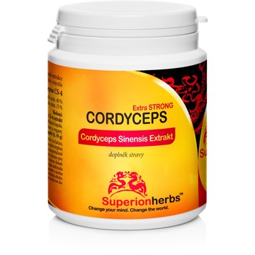 

Superionherbs Cordyceps, Extrakt 40 % polysacharidů, 15 % manitolu, 90 tobolek