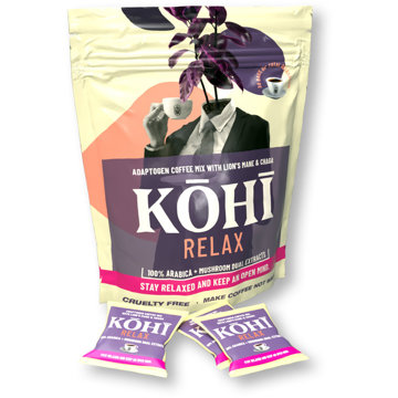 

Superionherbs Kohi-Relax adaptogen coffee mix with lion’s mane & chaga, 20 porcí