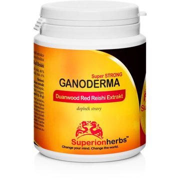 

Superionherbs Ganoderma, Duanwood Red Reishi, Extrakt 40 % polysacharidů, 90 tobolek