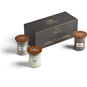 

WOODWICK dárkový set 3× malá svíčka