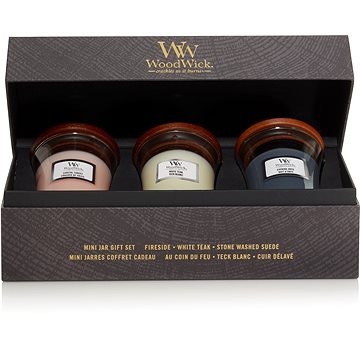 

WOODWICK dárkový set 3× malá svíčka