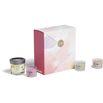 

YANKEE CANDLE dárkový set 1× malá svíčka a 3× votivní svíčka ve skle 3× 37 g