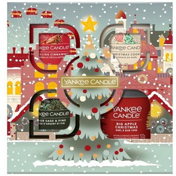 

YANKEE CANDLE vánoční dárková sada 3× 27 g, 1× 121 g