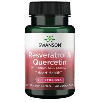 

Swanson Resveratrol a Quercetin, 30 veg kapslí