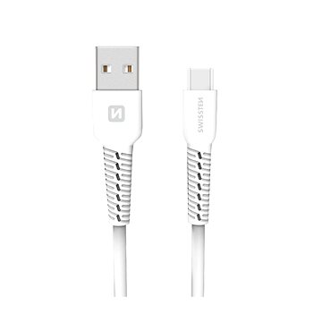 Swissten datový kabel USB-C 1m bílý