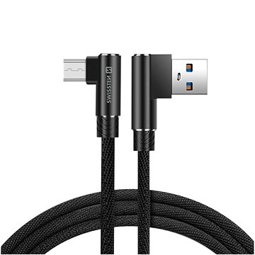 

Swissten Arcade textilní datový kabel USB/microUSB 1.2m černý