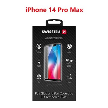 

Swissten 3D Full Glue pro Apple iPhone 14 Pro Max černé