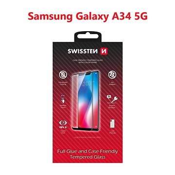 

Swissten 3D Full Glue pro Samsung A346 Galaxy A34 5G černé