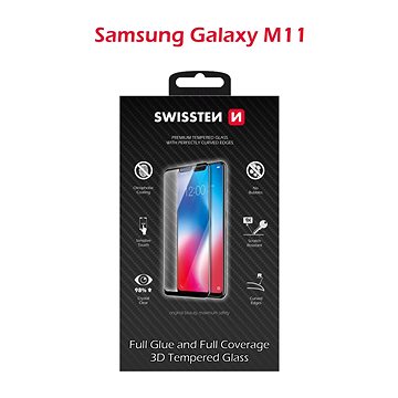 Swissten 3D Full Glue pro Samsung M115 Galaxy M11 černé