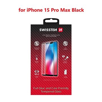 

Swissten 3D Full Glue pro Apple iPhone 16 Pro černé