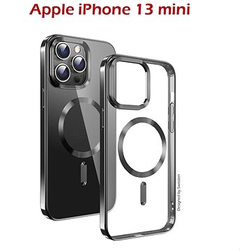 

Swissten Clear Jelly MagStick Metallic pro iPhone 13 mini černé