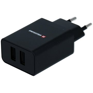 

Swissten síťový adaptér SMART IC 2,1 A + kabel lightning MFi 1,2 m černý