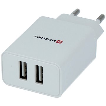 Swissten síťový adaptér SMART IC 2.1A + kabel lightning MFi 1.2m bílý - Nabíječka do sítě