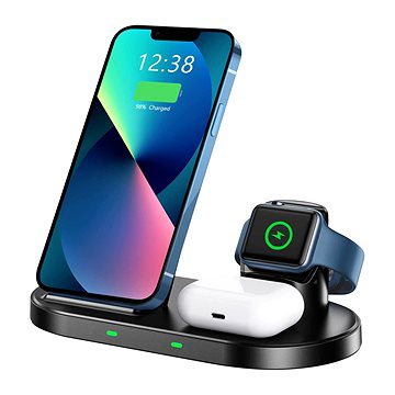 

Swissten wireless nabíječka 3v1 Stand pro Apple a Samsung černá