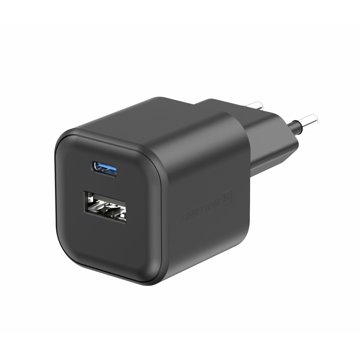 

Swissten síťový adaptér 12W 1x USB-C + 1x USB-A černý