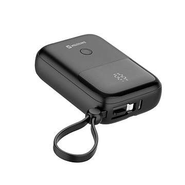 Swissten Power Bank 10 000 mAh 22.5W s integrovanými kabely USB-C a Lightning