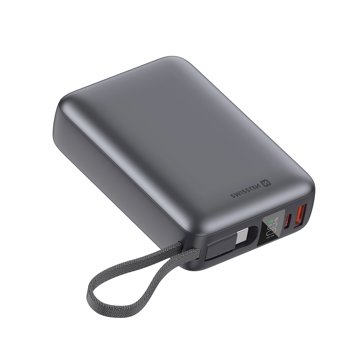 

Swissten 20000 mAh 45W s integrovaným kabelem USB-C vesmírně stříbrná