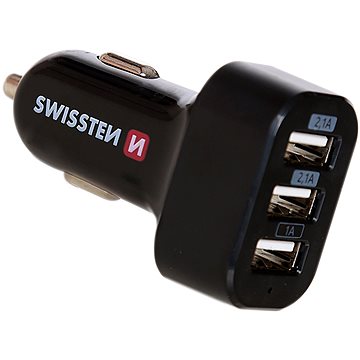 

Swissten adaptér do auta 3xUSB 5,2A