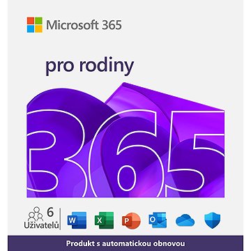 

Microsoft 365 pro rodiny na 12 měsíců (s automatickou obnovou)