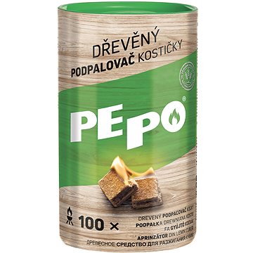 

PE-PO dřevěný podpalovač kostičky 100 ks PEFC