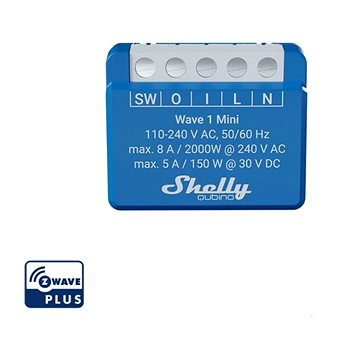 

Shelly Wave 1 Mini, spínací modul, Z-Wave