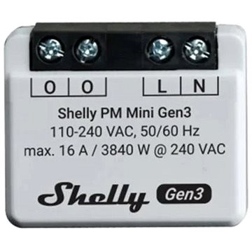 

Shelly PM Mini Gen3 Modul pro měření spotřeby do 16A (WiFi, Bluetooth)
