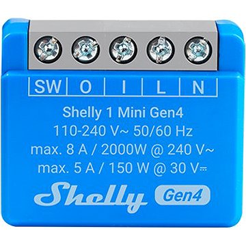 

Shelly Gen4 1 Mini, spínací modul, WiFi