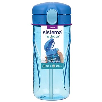 

Sistema® Hydrate™ Láhev Quick Flip Top s brčkem 520 ml, modrá