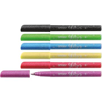 

Stylex Glitter felt tip pens, 6 základních barev